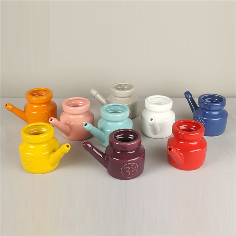 Neti Pot Nasal Rinse - 【STOKTA】350Ml Seramik Neti Pot Burun Temizleme