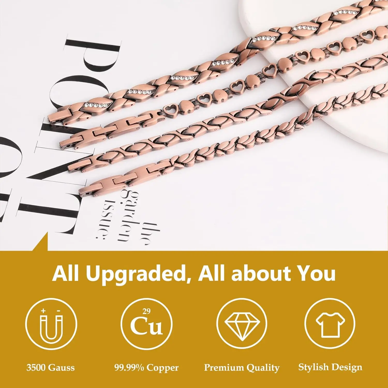 ARADOO Kadınlar için Saf Bakır - Health Wellness Bracelet incelemesi ve fiyatı